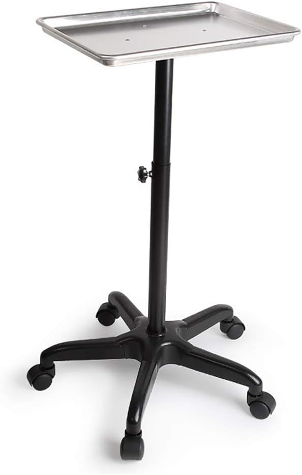 Salon Rolling Tray with Adjustable Height Professional Beauty Equipment,Spa Storage Systems for Coloring, Tinting, Styling,Tattoo or Facial Service: Home & Kitchen