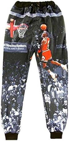 3D Joggers Pants Jordan Gym Sweat Pants Men Women Hip Hop Harem Outfit Trousers L