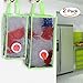 Flee Set of 2 Wall Mount Plastic Bags Holder Hanging Grocery Bag Container Plastic Grocery Bag Saver Mesh Grocery Bag Dispenser for Kitchen Bathroom Office