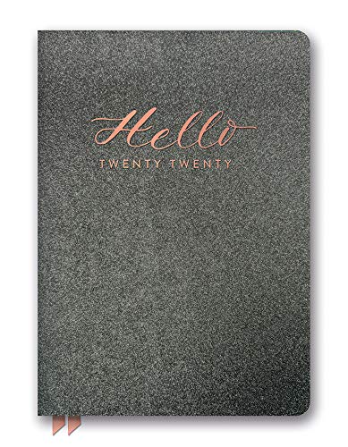 Orange Circle Studio 2020 Leatheresque Medium Weekly Agenda, August 2019 - December 2020, Hello Charcoal Shimmer