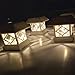 Sogrand Solar Post Cap Lights Outdoor Waterproof Super Bright 20 Lumen Deck Lights 2Pack for 4x4 5x5 6X6 Silver Post Lamp Light Warm White LED Caps Lantern for Fence Yard Walkway Porch