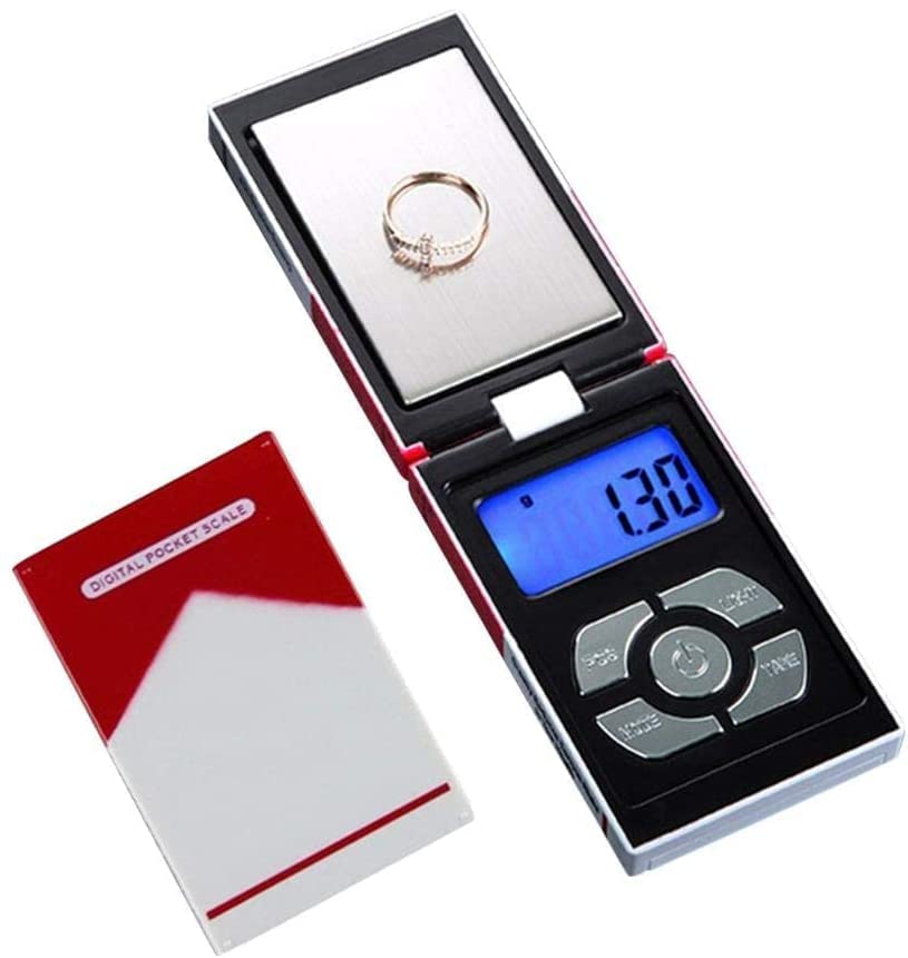 Digital Pocket Scale, 200g/0.01g Portable High Precision Jewelry Weight Electronic Digital Scale Gram Mini Scale Portable Weighting LCD Display, for Jewellery, Drug, Coffee