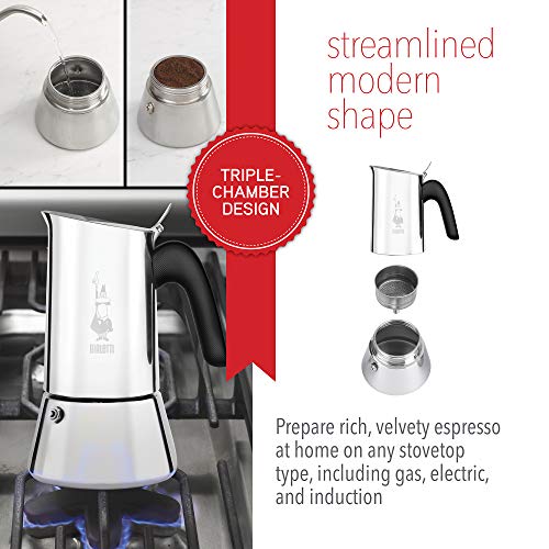 Bialetti venus Stovetop espresso coffee maker, 6 Cup, Stainless Steel