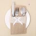 Monoche Christmas Tableware Holder Pocket Dinner Cutlery Bag Linen Covers Perfect for Kids Xmas Party Dinner Table Dinnerware Decorations Supplies (B)thumb 1
