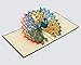 CUTPOPUP Mother's Day Card Pop Up, Birthday 3D Greeting Card (Peacock)