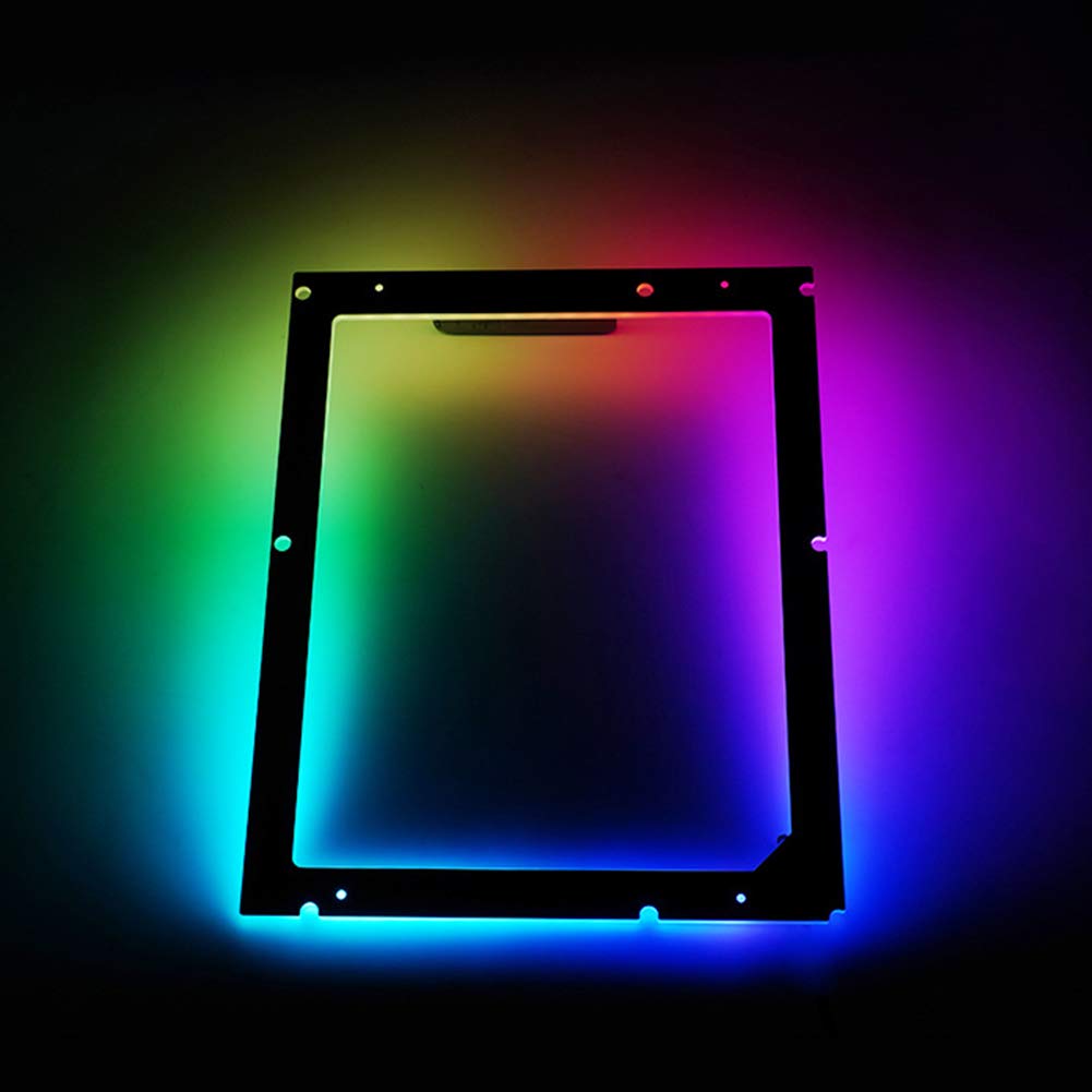 Xpccj 5V ARGB Desktop Board Illuminated Backplane, Easy Install ATX Motherboard Light-emitting Backboard, ARGB Back Light Mainboard Lighthouse