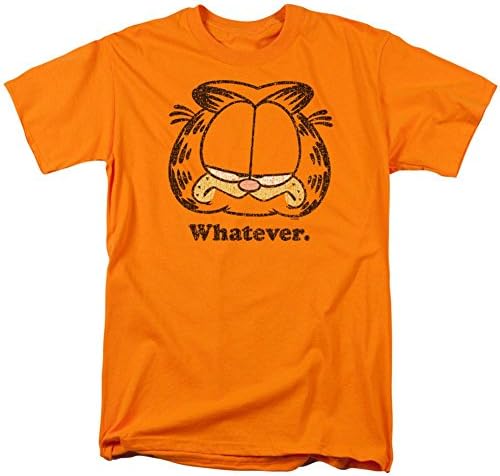 Garfield Classic Comic Cartoon Character Faded Whatever Face Adult T-Shirt