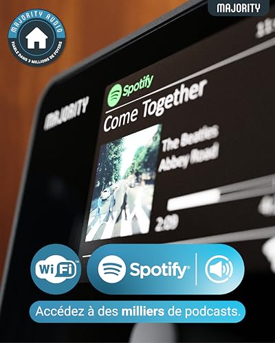 WiFi Internet Radio Tuner | Dab Plus Radio Adapter | Spotify Connect and Podcasts | Bluetooth 5.2 Dab Tuner for HiFi System | Color Display, Remote Control Included | MAJORITY Robinson