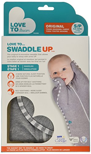 Love to Dream Swaddle UP Original, Gray, Small, 6.5-13 lbs.