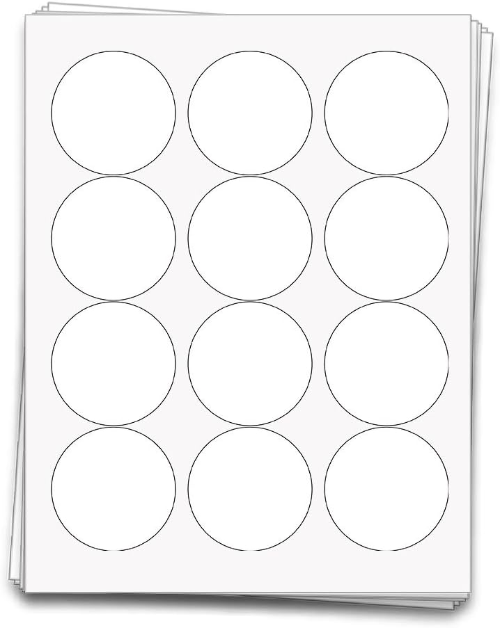 120 Circle Canning Jar Labels, 2.5 Inches Round (Recycled Matte White (Laser or Inkjet))