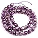 8mm round natural amethyst gemstone beads strand 15
