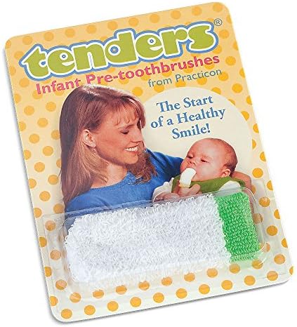 PracticonTenders Pre-Toothbrush, 12 Individually Packaged Pre-Toothbrushes, Assorted Colors