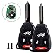ECCPP OHT692713AA 2X Key Fob Uncut Ignition Replacement for Chrysler 300 Aspen for Dodge Charger Durango for Jeep Commander Grand Cherokee OHT692427AA OHT692714A KOBDT04A 4 Buttons