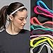 Yeshan Sports Headband No Slip Grip Hairband Elastic Single Band Silicone Lined Sweatband,Pack of 12