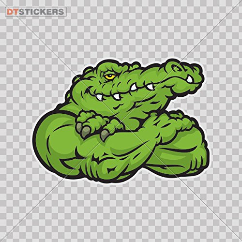 Decal Stickers Angry Crocodile Motorbike Boat badge painting sports roaring (8 X 5,71 Inches) Fully Waterproof Printed vinyl sticker