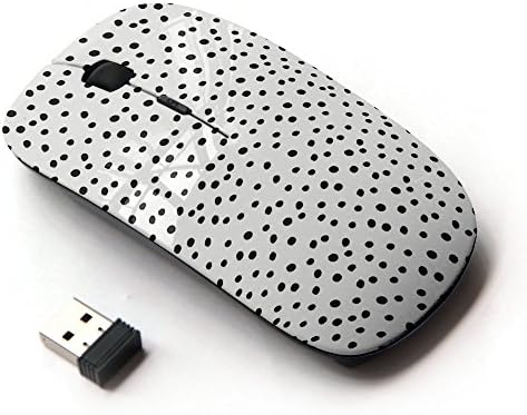 Planetar Colorful PrinTed Ultra-thin Wireless Optical 2.4Ghz Mouse - Black ( Polka Dot White Black Dress Dalmatian )