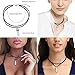 Tpocean 21Pcs Rainbow Lace Tattoo Choker Set Gothic Punk Velvet Necklaces Girls Teens Party Gifts