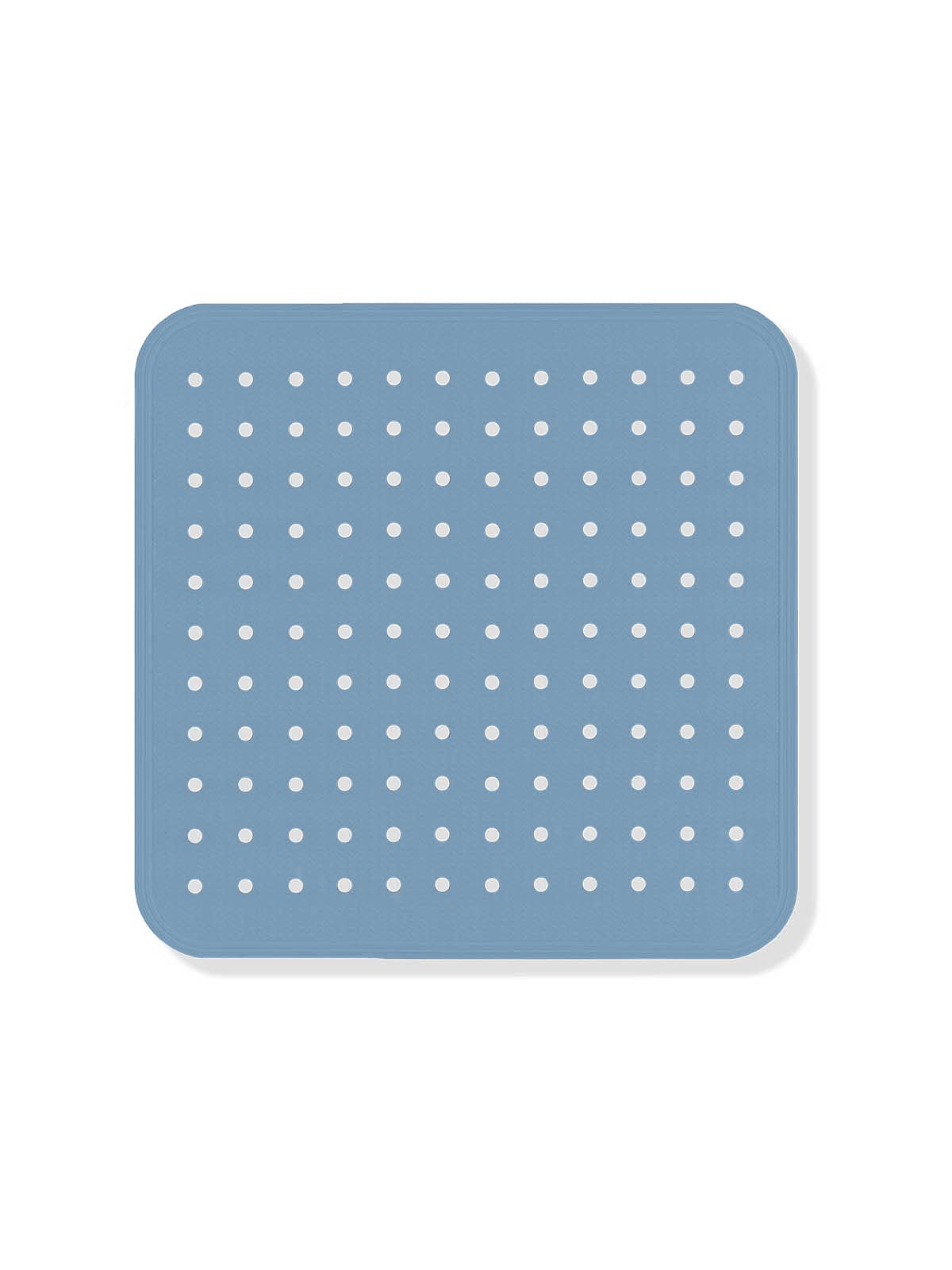 Sky Blue Non-Slip Shower Mat, Mildew Resistant, Antibacterial, Scented with Lemon Essence, Suction Cup, Non-Slip Bath Mats, 53 x 53 cm, 100% PVC. Made in Italy