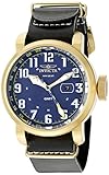 Invicta Men's 18889 Aviator Swiss Quartz Stainless Steel Watch With Black Leather Band