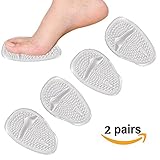 Zakaco Gel Ball of Foot Cushion Metatarsal Pads for Pain Relief,2 Pairs Forefoot Shoe Insoles for for Women High Heels to Pain Relief ,4 Pack (Clear)