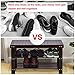 COSTWAY Bamboo Shoe Rack Bench 3-Tier Free Standing Wood Shoe Storage Organizer Shelf Holder Home Entryway Hallway Furniture Eco-Friendly (Black)