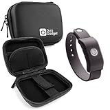 DURAGADGET Black Hard EVA Shell Case with Carabiner Clip & Twin Zips - Compatible with The SoundMoovz Musical Bandz