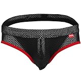 YiZYiF Men's Backless Bikini Jockstrap Briefs Underwear Black Large