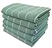Gryeer Kitchen Dish Towels, 5 Pack - Bamboo and Microfiber with Classic Stripe Design -16