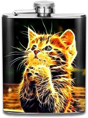 Abstract Cat Light Gifts Top Shelf Flasks Stainless Steel Flask