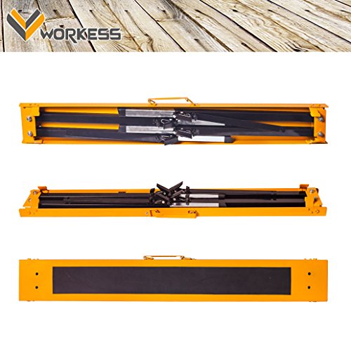 Multi Purpose Steel Sawhorse, Folding Legs Height Adjustable 330 Lbs Load Capacity Per Unit Twin Pack WK-SH032T