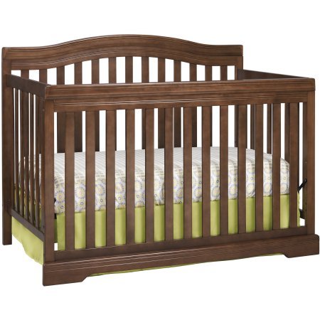 Bertini Pembrooke 4-in-1 Convertible Crib - Dark Walnut BR1302B4WN