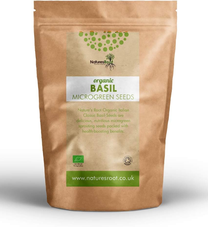 Nature’s Root Organic Basil Sprouting Seeds 60g Homegrown Microgreens