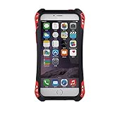WishLotusÂ® IPhone SE Case, Shockproof Drop Proof Water Resistant Carbon Fiber Zinc Magnesium Alloy Metal Gorilla Glass Heavy Duty Armor Case Cover for Apple iPhone SE & iPhone 5S 5 (Black/Red/Black)