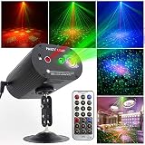 Party Lights DJ Disco Light RGB 3 Lens 36 Patterns Projector GOOLIGHT Mini LED Strobe Sound Activated Stage Lights Indoor for Birthday Parties Wedding Karaoke KTV Bar Christmas Halloween Decorations