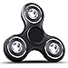 easyDecor EDC Tri Fidget Spinner Hand Toy Stress Reducer Focus Toy Relieves ADHD Anxiety And Boredom Guarantee 3 min + Spin Time(Black)