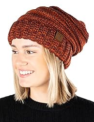 Funky Junque Oversized Slouchy Beanie - Fire Rust
