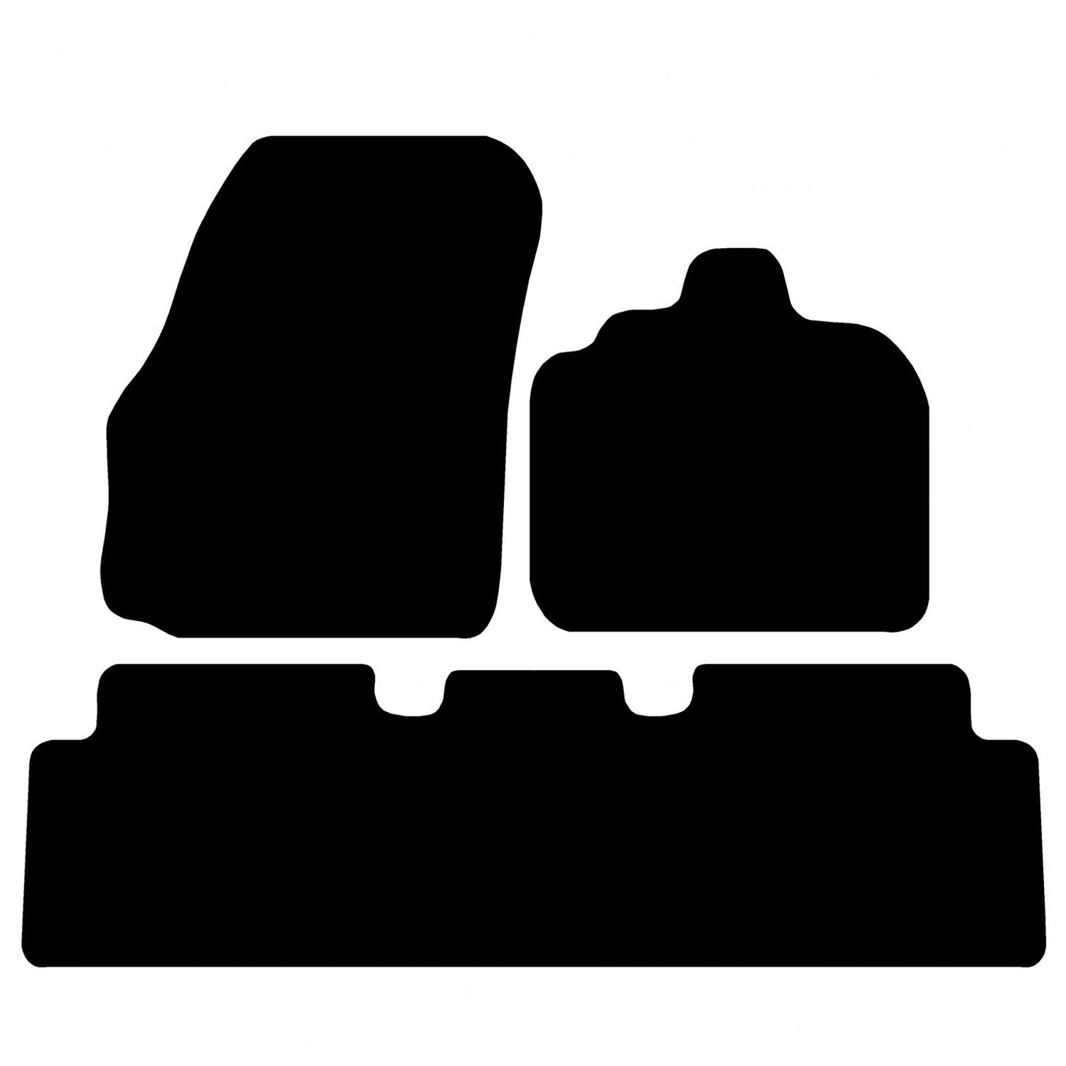 Carsio Carpet Car Mats For Renault Scenic 2004 2009 Tailored Fit Floor Mat Complete Accessory Black Custom Fitted - All Weather, Anti-Slip Backing & Black Trim