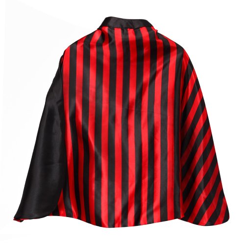 Making Believe Reversible Red & Black Stripe 24" Cape