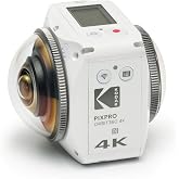 KODAK PIXPRO ORBIT360 4K 360 Degree VR Camera Adventure Pack | 4K Ultra HD Video, 360 Degree VR Camera, Wi-Fi NFC, Splash Dust Freeze Resistant, Gesture Control, Adventure Ready