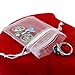 Bezall 100Pcs Organza Bags 3x4 inches White, Small Mesh Jewelry Gift Bags Drawstring Wedding Favor Bags Christmas Party Candy Pouches