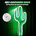 COOBONS Cactus Neon Signs, LED Neon Signs for Wall Decor, Led Safety Art Wall Decoration Lights Neon Lights Night Table Lamp with Battery Powered/USB for Baby Room, Home, Best Gift for Children ...