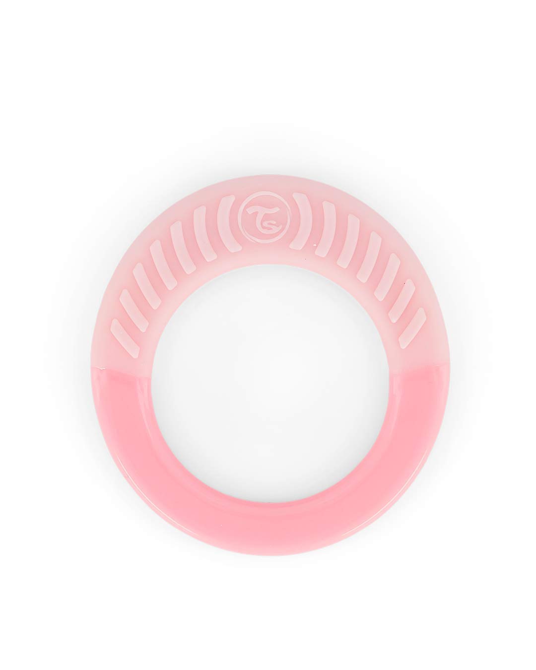 Twistshake Teether for 1+ Month Newborn Baby | Teething Ring Stimulates and Massages Sore Gums | Smoothing Relief with Handle | BPA Free | Pastel Pink