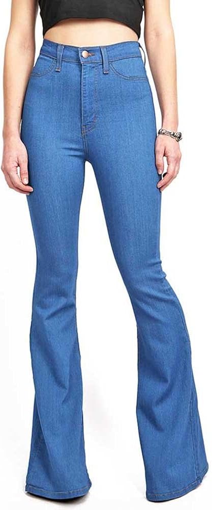 vibrant bell bottom jeans