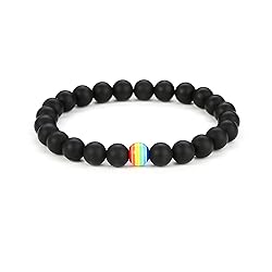 LGBT Natural Stone Bead Stretchy String Lesbian Gay