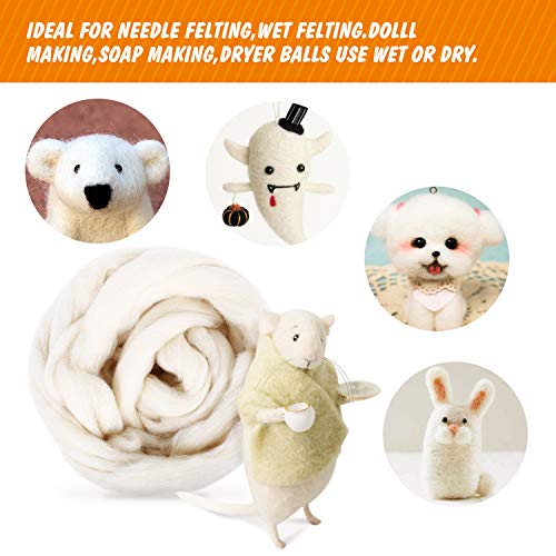 3 Soledi+Natural+Roving+Crafts+Felting