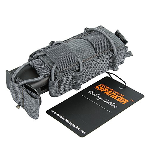 EXCELLENT ELITE SPANKER Tactical Open Top Single Magazine Adjustable Mag Pouch(Grey)