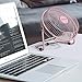 OPOLAR Desktop USB Fan, Low Noise Personal Table Mini Fan with 6 Inch Upgraded Blades Brings Enhanced Airflow, Small Metal Design USB Powered Cooling Fan, Pink