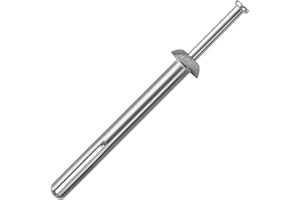 meite Hammer Drive Anchors 1/4" x 2" for Handrails & Wall-Mounted Fixtures, Strong Holding Masonry Anchors, Zinc-Plated Steel, Ideal for Concrete & Brick (100 Counts)