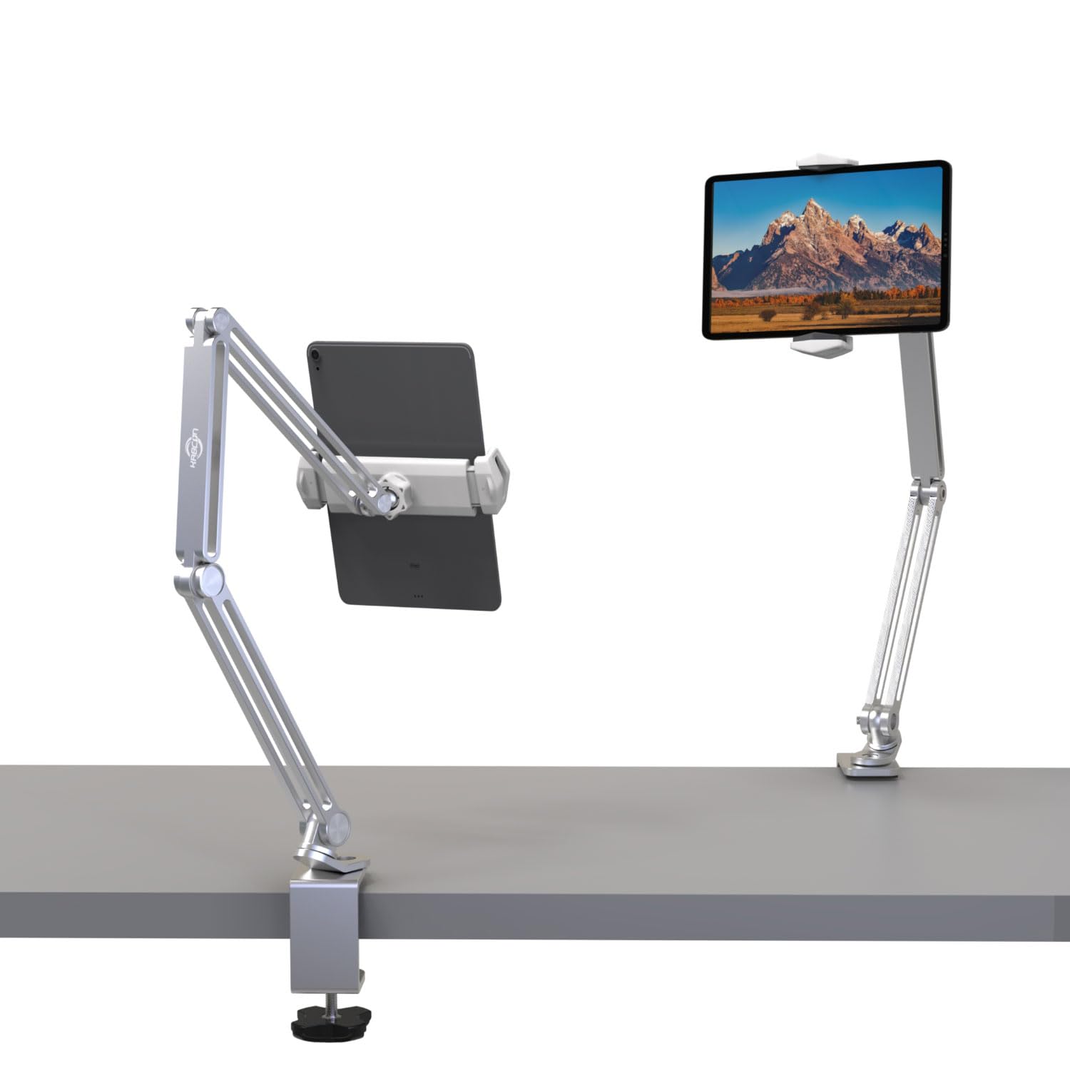 Photo 1 of KABCON Tablet Stand-Holder Mount with Grip Extended Long Arm,Compatible with iPad Pro Mini Air,Galaxy Tabs,Microsoft Surface Pro Go,Kindle Fire,4-13''Cell Phones & Tablets for Table Bed Desk