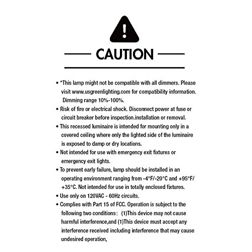 image for us green lighting 16 Pack 6-inch LED Recessed Retrofit Downlight, 19w,